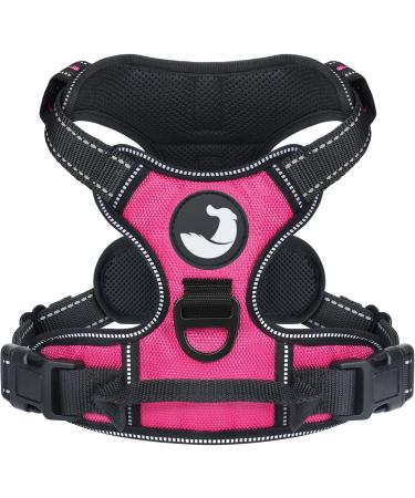 Joytale dog harness Large dogs reflective soft padded dogs scrapes anti -train adjustable breathable breast dishes with safe simple control handle bright pink l l (1 Pack) bright pink - Buy Online on GoSupps.com