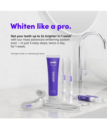 SmileDirectClub Pro Teeth Whitening Gel System - Professional Strength Hydrogen Peroxide - 4 Pack Pens & Whitening Toothpaste - Enamel Safe & Pain Free - 6 Count - Buy Online on GoSupps.com
