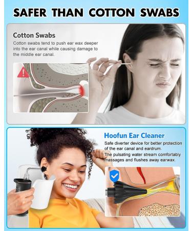 Electric Ear Cleaner Wax Removal Kit with 3-Hole Spray Nozzle - Safe & Effective Ear Irrigation Flushing System for Adults - IPX7 Water Resistant Pulse Ear Cleaning Tool - Buy Online on GoSupps.com