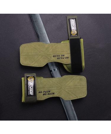 Premium Weight Lifting Wrist Hooks Straps | Maximum Grip Support for Deadlifts, Pull Ups & Shrugs | 1 Pair, Green - Buy Online on GoSupps.com