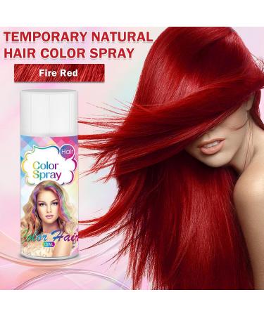 AIUEO Temporary Hair Color Spray Temporary Hair Dye 1-Day Washable Hair Color Spray Red Hair Spray for Christmas Party Halloween Cosplay-Fired Red 120 ml - Buy Online on GoSupps.com