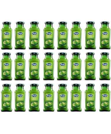 Yoga Yoga Speciality Bar Pack of 24 bottles of Mela green apple fruit juice 200 ml