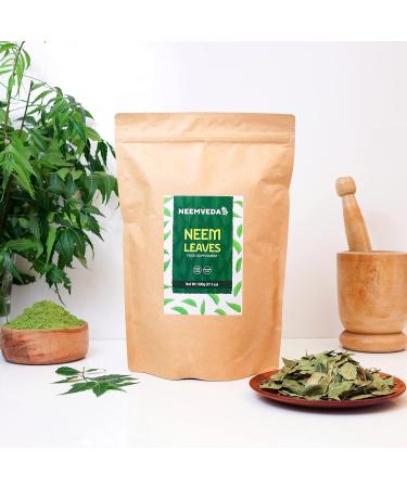 Neemveda Organic Dried Neem Leaves - 500g | Native Neem Leaves for Herbal Remedies - Buy Online on GoSupps.com