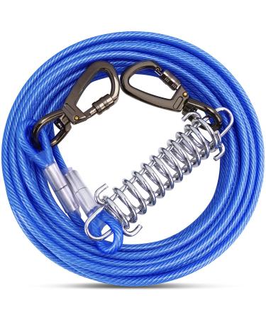 Tie Out Leashes for Dogs Leashes with Shock Absorbing Spring 3-15m Yard Leash Leashes for Dogs Dog Leash for the Yard (Blue 15M 15m Blue