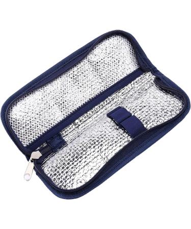 TRIPPER Portable Insulin Cooler Bag Diabetic Insulin Travel Case Cooler Pill Box Aluminum Foil Ice Bag (Navy Blue) - Buy Online on GoSupps.com