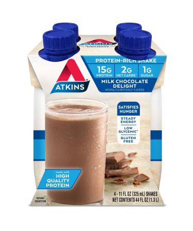 ATKINS Advantage Milk Chocolate Delight Shake 11 OZ (325 ml) (Pack of 12)
