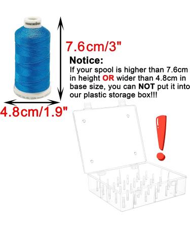 New brothread Tall & Clear Storage Box/Organizer for 30 Spools - Embroidery & Cotton Thread Holder Compatible with Isacord, Floriani, Madeira, Glide - 1X30 - Buy Online on GoSupps.com