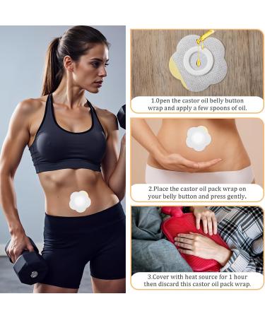 30 Pcs Disposable Castor Oil Pack Wrap Belly Button Self-Adhesive Castor Belly Button Wrap Pads Highly Absorbent Spunlace Cloth Organic Cover Compress Patches Oil Not Included No Wash 2.24'' 30 - Buy Online on GoSupps.com