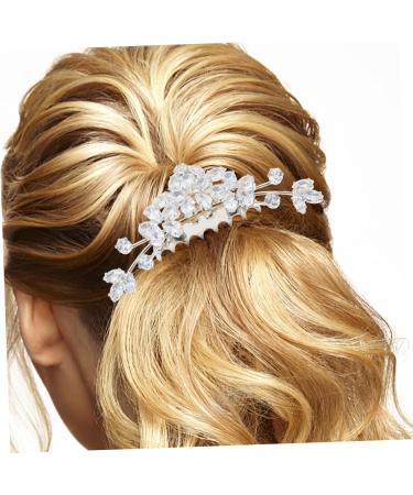 Mikinona Bangs Comb Bride Hair Accessories Wedding Floral Headpiece Bride Wedding Hair Comb Wedding Hair Decor Rhinestone for Hair Flower Side Comb Flower Hair Side Comb Aluminum Alloy - Buy Online on GoSupps.com