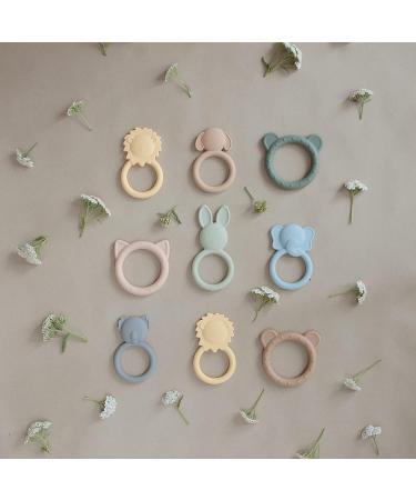Mushie Silicone Dog Brown Baby Teether Toy - BPA-Free Teething Relief - Buy Online on GoSupps.com
