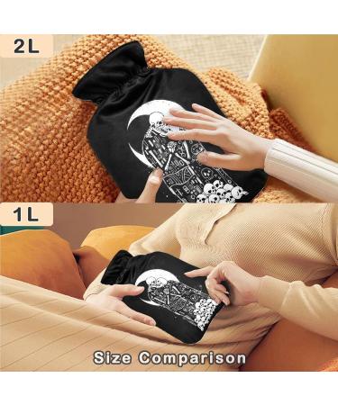 Naanle Kiss of Death Skull Hot Water Bottle - 2L Transparent Heating Bag for Pain Relief & Cold Therapy - Buy Online on GoSupps.com