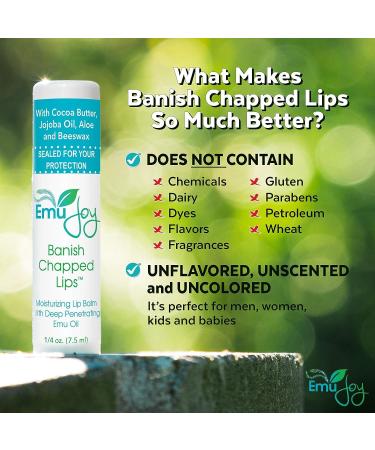 Emu Oil Lip Balm for Severe Dry Lips - Jumbo Tube 1 for Ultimate Lip Care - Buy Online on GoSupps.com