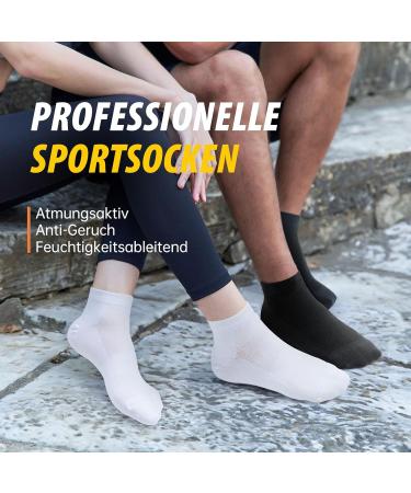 Tibisi Men's Sneaker Socks (10 Pairs) Breathable Sports Tennis Walking & Hiking Short Socks (Size 43-46) - Buy Online on GoSupps.com