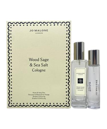 Jo Malone London Wood Sage & Sea Salt Cologne Home & Away Duo - New In Box - Travel Size