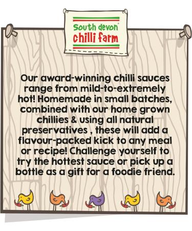 South Devon Chilli Farm Reaper Chilli Sauce | Carolina Reaper Heat Level 12/10 | 50ml Pocket Size Bottle - Buy Online on GoSupps.com