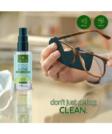 Lens Cleaner Anti Fog Spray and Microfiber Cloth Set - Defogger for Glasses, Swim Goggles, Ski Masks, Screens - Safe for All Lenses | Streak-Free Shine - Buy Online on GoSupps.com