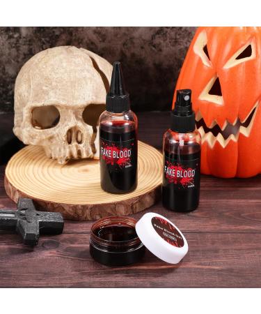 GALPADA Halloween Fake Blood Makeup Kit - Coagulated Blood Spray & Splatter for Costumes | International Shipping Available - Buy Online on GoSupps.com