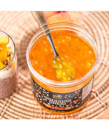 Popping Boba Pearls | Peach Flavor | 1LB (454g) | Bursting Tea Balls for Drinks Desserts Smoothies and Snack Toppings | Bubble Tea Tapioca Pearl Mix - Buy Online on GoSupps.com