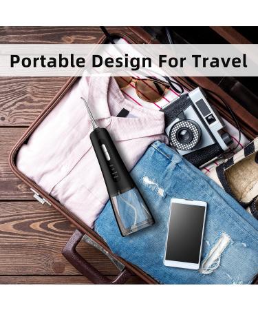 Water Flosser for Teeth - 4 Modes Oral Irrigator 300ML Dental Flosser for Home & Travel (Black) | International Shipping Available - Buy Online on GoSupps.com