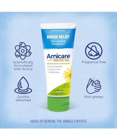Boiron Arnicare Bruise Gel for Pain Inflammation or Swelling Soreness and Discoloration - Non-greasy and Fragrance-Free - 2.6 oz 2.6 Ounce (Pack of 1) - Buy Online on GoSupps.com