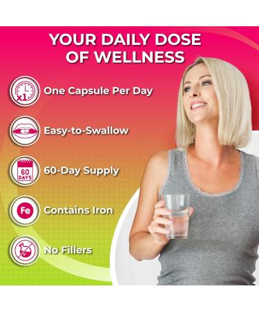 Antioxidant & Immunity Support Bundle - Liposomal Vitamin C 1500mg with Organic Acerola Cherry & Camu Camu + Women's Daily Multivitamin with Iron Superfoods Probiotics & Enzymes Vegan Non-GMO - Buy Online on GoSupps.com