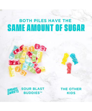 SmartSweets Sour Blast Buddies  Candy with Low Sugar (3g)  Low Calorie (100)  No Artificial Sweeteners  Plant-Based  Gluten-Free  Non-GMO  Healthy Snack for Kids & Adults  1.8oz (Pack of 12) 1.8 Ounce (Pack of 12) - Buy Online on GoSupps.com