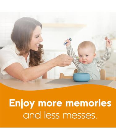 NumNum Baby Spoons Set - Pre-Spoon GOOtensils for Kids 6+ Months - BLW Teething Spoon - Self Feeding Silicone Toddler Utensils - 2 Spoons Lilac/Rosebud - Buy Online on GoSupps.com