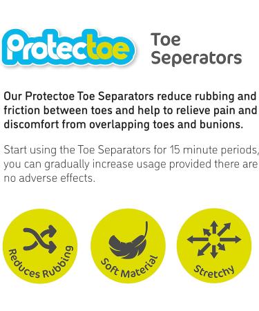 Protectoe Gel Toe Separators - Set of 8 for Overlapping Toes | Toe Spacers & Spreaders - Buy Online on GoSupps.com