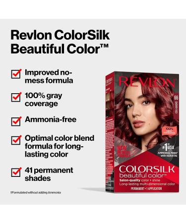 Revlon ColorSilk Permanent Hair Color - 57 Lightest Golden Brown (Pack of 3) | Ammonia-Free with 100% Gray Coverage & Keratin - Buy Online on GoSupps.com