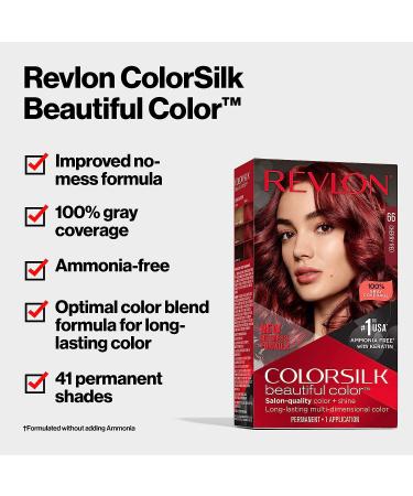 Revlon Colorsilk Permanent Black Hair Dye | 100% Gray Coverage | Ammonia-Free | Keratin & Amino Acids | Pack of 3 - Buy Online on GoSupps.com