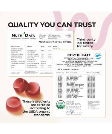 Beets for High Blood Pressure 120 Pcs (2 Pack) - Beet Root Chews with Pomegranate Juice Powder - Nitric Oxide Gummies for Energy Cardio Health - Gummy Supplement for Men and Women - Sugar Free 60 Count (Pack of 2) Beetroot - Buy Online on GoSupps.com