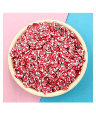 NIANTU1124 100g 5mm Cute Dink Bottle Slice Polymer Clay Sprinkles for Crafts Slime Filling Material DIY Nail Art Decoration Accessories Gift (Color : Dink Bottle)