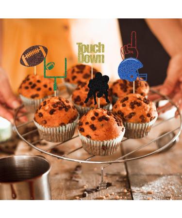 Festicreamy Super Bowl Football Cupcake Toppers - Perfect Football Party Decorations - Buy Online on GoSupps.com