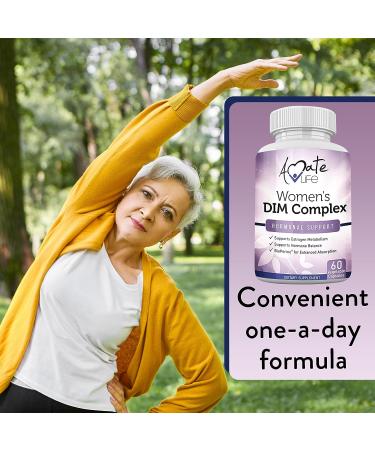 Women's DIM Complex 150mg with Bioperine for Menopause & Hormonal Balance - 60 Capsules - Made in USA by Amate Life - Buy Online on GoSupps.com