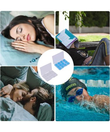 24 Pair Reusable Silicone Moldable Noise Canceling Earplugs 2 Carrying Boxes of Silicone Earplugs (White & Blue) Soft Noise Canceling Earplugs for Sleeping Swimming Airplanes and Traveling - Buy Online on GoSupps.com