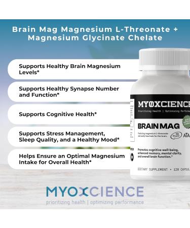 Magnesium L-Threonate + Mag Acetyl-Taurate (ATA Mag) + Mag Glycinate | Promotes Cognitive Well-Being Enhanced Memory Mental Clarity and Overall Brain Function | 120 Capsules - Buy Online on GoSupps.com