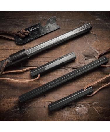 Berleben Hex Fire Starter - 6-Sided Ferro Rod with Wide Striking Surfaces - Durable 1/2 Thick Fire Steel - 20,000+ Strikes - Survival Igniter with Leather Lanyard & Multi-Tool Striker - 6 x 1/2 - Buy Online on GoSupps.com