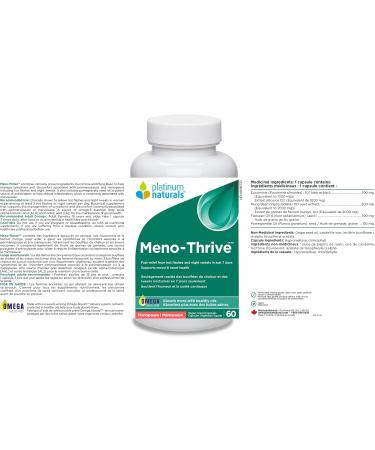 Platinum Naturals - Meno-Thrive 60 Vegan Liquid Capsules - Supports Heart Health and Cognitive Function - Relieve Hot Flashes and Night Sweats in Women 60 Count (Pack of 1) - Buy Online on GoSupps.com