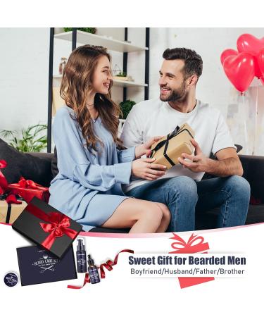 Christmas Beard Care Kit for Men | LIONMANE Beard Grooming Kit with Balm, Wash, Oil, Comb, Brush & Scissors - Best Anniversary, Birthday, Thanksgiving Gifts for Him - Buy Online on GoSupps.com