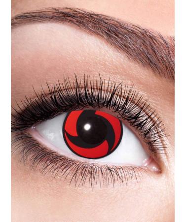 Itachis Mantelkyou Sharingan Contact Lens/Annual Lens with Dioptries - Colored Motif Lens with Law Make (1 Piece) - Dioptries: -3 - Ideal for Halloween Carnival Motto -Party Itachis Mantkyou -3.0 Dioptria