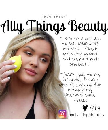 Thirsty Lemon Makeup Sponge by Ally Things Beauty | Yellow Lemon Shaped Blender for Liquid Foundation, Cream, Powder - Latex-Free Beauty Sponge - Buy Online on GoSupps.com