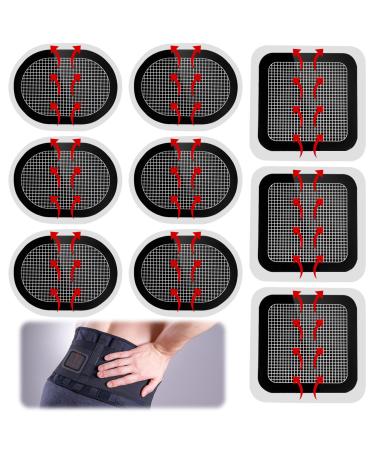 Leukurvo 9 pieces replacement gel pads: EMS gel pads abdominal muscle trainer gel pads ABS trainer replacement gel pads replacement electrodes gel pads for EMS trainer belly trainer muscle stimulation electrostimulation