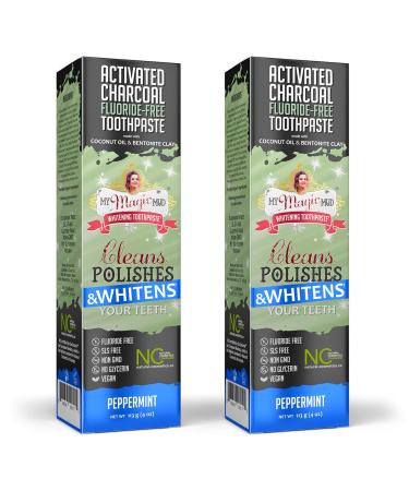 My Magic Mud Activated Charcoal Fluoride-Free Whitening Toothpaste Peppermint 4 oz (113 g)