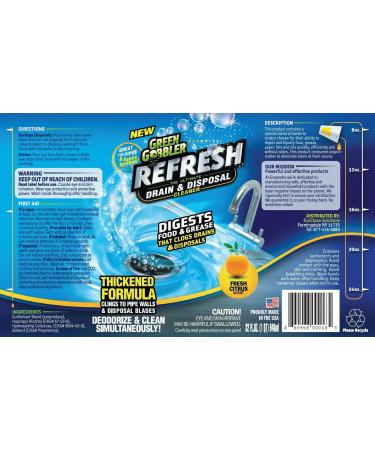 Green Gobbler Garbage Disposal Drain Cleaner & Odor Eliminator - Buy Online on GoSupps.com