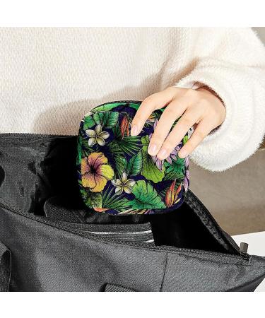 Lotus Leaf Tropical Sanitary Napkin Storage Bag Feminine Menstrual Cup Pouches Nursing Pad Holder Tampon Bags Portable Period Bag for Women Teen Girls 1Pcs Multi-colored 15 - Buy Online on GoSupps.com