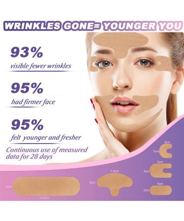Face Patches - Face Tape - SFUCHIN 160 Multifunctional Pre Cut High Elastic Kinesiology Full Face Tape for Wrinkles - V Line Lfting Tape - Forehead Frown Eye Lip Chin Facial Kit - Buy Online on GoSupps.com