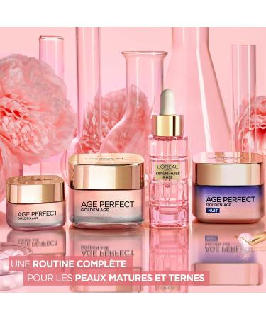 L'Or al Paris - Ros Oil Serum - Anti-Aging Radiance & Intense Nutrition Face Care - Concentrated in Native Peony Cells and Calcium B3 - For Mature Skin - Age Perfect Golden Age - 30 ml - Buy Online on GoSupps.com