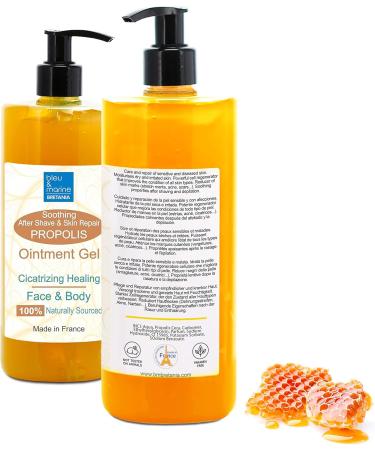 Propolis Gel Organic Pure Face Cream Moisturizing Skin and Lips Healing Cream After Shave Relief Crevices Hands and Feet After Sun 227ml - Buy Online on GoSupps.com