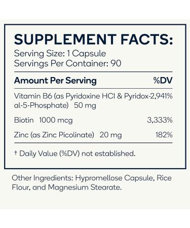 Brain - Balanced Neurotransmitter Support Supplement - Zinc B6 Biotin for Cognitive Function - 90 Veggie Capsules (Brain) Brain 1 Count (Pack of 90) - Buy Online on GoSupps.com