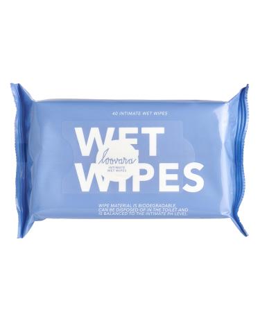 Loovara intimate moisture wipes 40 pieces - wet wipes - intimate care cloths with aloe vera moist cleaning and care for on the go and at home intimate hygiene 40 pieces (1 Pack)